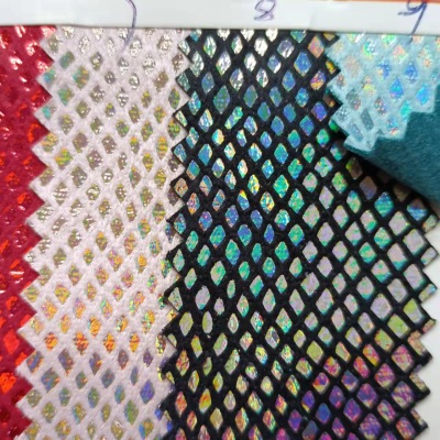 Factory Direct Sales Estic Four-Side Snake Pattern Bronzing Knitted Fabric Small Snake Skin ser Glow Pid Dots