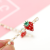 Japanese and Korean Spring and Summer New Simple Strawberry Female Hairpin Rubber Effect Paint Gradient Frosted Bang Clip Slim Clip
