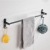 Hanging Rod Black Punch-Free Towel Bar Towel Rack Bathroom Storage Rack Toilet Bath Towel Storage Rack Bathroom Wall Hanging