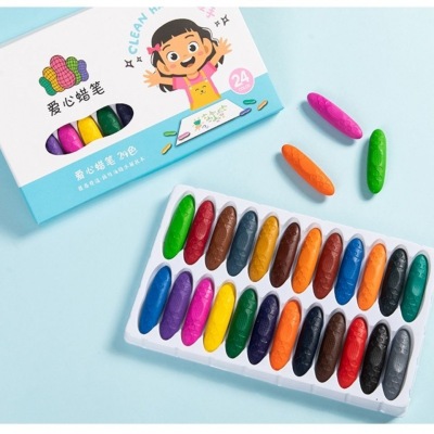 Crayon Not Dirty Hands Children Peanut No Kindergarten Crayon Washable Color Pencil Wholesale Factory Direct Sales Agent