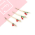 Japanese and Korean Spring and Summer New Simple Strawberry Female Hairpin Rubber Effect Paint Gradient Frosted Bang Clip Slim Clip