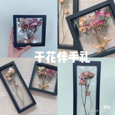 Film Suspension Box Internet Celebrity Same Style Dry Rose Bundle Bone Flower Storage Photo Frame Sample Display Stand for Delivery