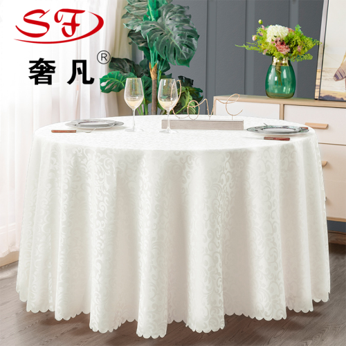 Hotel Jacquard Tablecloth Restaurant Restaurant round Tablecloth Double Hook Flower Home Tablecloth Wedding Meeting Table European Tablecloth