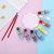 8-Color Watercolor Suction Card Set Acrylic Paint with Palette Brush Student Art Painting Paint Set