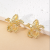 2022 New Irregular Flower Stud Earrings Korean New Flower Metal Simplicity Frosty Style Earrings