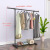 Floor Clothes Hanger Double Rod Telescopic Lifting Mobile Clothing Rod Clothes Hanger Clothes Rack Reinforced Simple