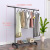 Floor Clothes Hanger Double Rod Telescopic Lifting Mobile Clothing Rod Clothes Hanger Clothes Rack Reinforced Simple