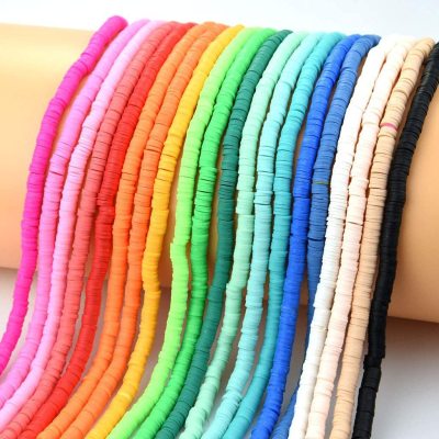In Stock Wholesale Polymer Clay Beaded Sheet 6mm Color Polymer Clay Scattered Beads Wafer Gasket Handmade DIY Bead Accessories
