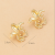 2022 New Irregular Flower Stud Earrings Korean New Flower Metal Simplicity Frosty Style Earrings