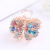 Korean Style Fashion Color Crystal Butterfly Small Size Bangs Clip Women's Plating Does Not Hurt Hair Jaw Clip Hairstyle Holder