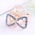 Fashion Minimalist Bowknot Spring Grip Does Not Hurt Hair Alloy Rhinestone Bang Side Clip Temperament Balls Fixing Clip