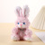 Cute Rose Velvet Bunny Pendant Plush Doll Children's Toy Bag Ornaments Small Doll Doll Wholesale