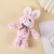 Cute Rose Velvet Bunny Pendant Plush Doll Children's Toy Bag Ornaments Small Doll Doll Wholesale