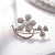 Korean Style Refined Rhinestone Brooch Alloy Rhinestone Women's Clothing Evening Dress Accessories Flower Brooch Factory Direct Sales