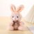 Cute Rose Velvet Bunny Pendant Plush Doll Children's Toy Bag Ornaments Small Doll Doll Wholesale