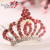 Korean Style Children's Crown Plug Hair Comb Colorful Crystals Medium Children Crown Small Hair Comb Stall Supply Factory Wholesale
