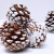 Christmas Pine Cone Pendant Christmas Tree Decorations 6-7cm Natural Snowflake Wooden Pine Cones 6 Pcs/bag