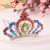 Korean Style Children's Crown Plug Hair Comb Colorful Crystals Medium Children Crown Small Hair Comb Stall Supply Factory Wholesale