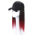 Real Hair Mid-Length Straight Hair Hat Wig One Summer Wave Head Baseball Cap Wig Short Straight Hair Wig Head Cover