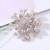 Korean Style Refined Rhinestone Brooch Alloy Rhinestone Women's Clothing Evening Dress Accessories Flower Brooch Factory Direct Sales