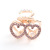 Korean Style Women's Love Alloy Rhinestone Hair Claws Clothing Accessory Clip Spring Butterfly Clip Ornament Wholesale