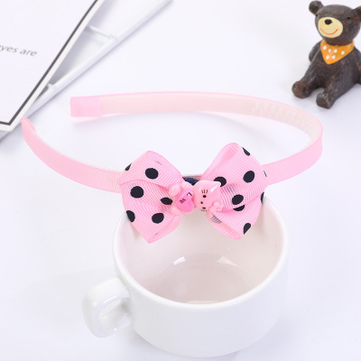 Korean Style Children's Cute Bow Decorative Hair Bands Bandeau Headband DIY Cartoon Decorative Hair Accessories Factory Wholesale