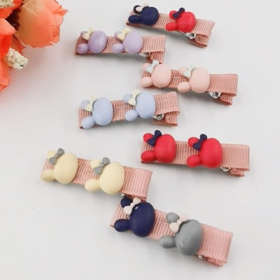 2022 New Korean Style Animal Spring Candy Color Children's Fashion Press Clip Baby Hair Clip Taobao Boutique Supply