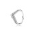 Fanpandora S925 Sterling Silver Diamond-Embedded Ring Simple Style Couple Ring Silver Flip Ring Gift