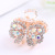 Korean Style Fashion Color Crystal Butterfly Small Size Bangs Clip Women's Plating Does Not Hurt Hair Jaw Clip Hairstyle Holder