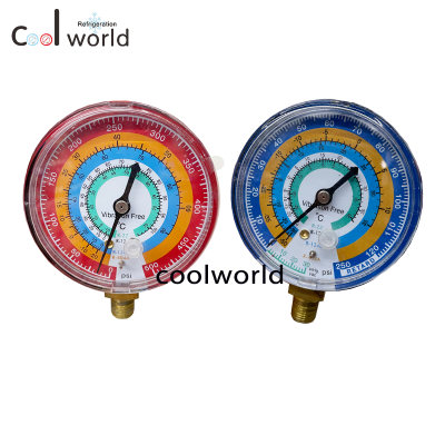 high quality Vibration Free R134A pressure gauge high low manifold gauge