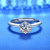 New Moissanite Ring Sterling Silver S925 1 Karat Six Claw Women's Opening Ring Wedding Couple Gift Niche Korean Style