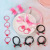 Korean Style Pink Series Hair Accessories Set Cartoon Cute Children's Headband Tie Hair Elastic Band Factory Wholesale