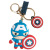 Creative Cartoon Marvel Captain America Iron Man Car Key Ring Men's and Women's Bag Silicone Keychain Pendant