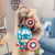 Creative Cartoon Marvel Captain America Iron Man Car Key Ring Men's and Women's Bag Silicone Keychain Pendant