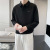 New Men's Fall Korean Trend Pu Handsome Long-Sleeved Lapel Polo Shirt T-shirt 2022 Winter Simple Top Men