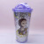 Cartoon Young Girl Renaissance Sequins Plastic Sippy Cup Sports Water Cup Portable Plastic Slide Cup Sealed Leak-Proof