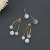 Sterling Silver Needle South Korea Dongdaemun Long Fringed Pearl Earrings Simple Special Interest Light Luxury High-Grade Ear Studs Earrings