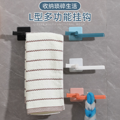 European-Style Punch-Free Toilet Towel Rack Wall Simple Creative Furnishings Multifunctional Paste Type Hook