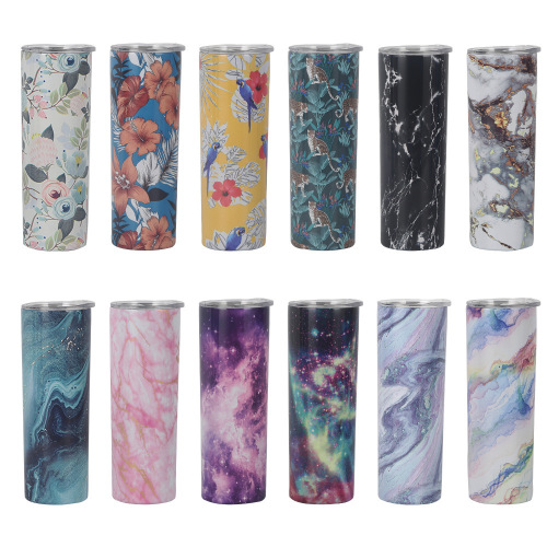 cross-border 304 stainless steel straw cup cold insulation outdoor portable water cup 20oz foreign trade car cup