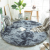 Tie-Dyed Carpet Long Wool Bedside Rug Living Room Coffee Table Mat Ins round Carpet Silk Wool Yoga Mat Cradle Mat