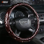 Summer Car Diamond Steering Wheel Cover Rhombus Stripe Indentation New Women's Shiny Patent Leather Diamond Rose Red Handle Cover