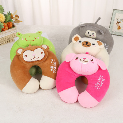 Cute Animal Sleeping Pillow for Girl Bed Doll U-Shape Pillow Afternoon Nap Pillow Plush Lumbar Support Pillow Neck Pillow Wholesale