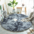 Long Wool Circle Tie-Dyed Gradient Living Room Carpet Long Ville Bedroom Rug Bayeta Full of Silk Wool Floor Mat