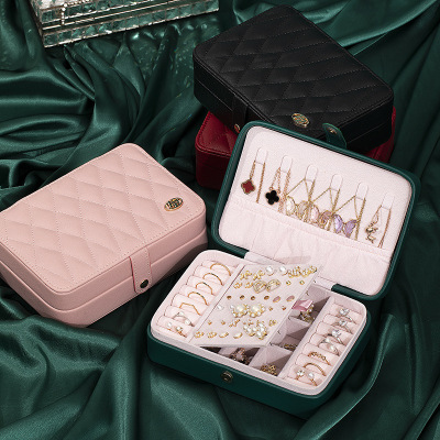 Jewelry Box European Princess Convenient Multifunctional Internet Celebrity Large Capacity Earrings Ear Stud Necklace Hand Jewelry Storage Box
