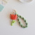 Korean Ins Cute Tulip Three-Dimensional Flower Pendant Handmade Woven Keychain Bag Charm Accessories Key Ring