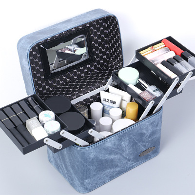 Cosmetic Bag Large Capacity Internet Celebrity Storage Box Portable Ins Style Super Hot Box Multi-Functional Multi-Layer Portable Women 'S Simple