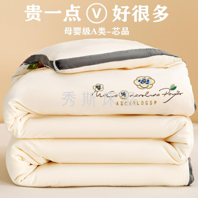 2022 Extra Thick Winter Quilt Thermal Soybean Fiber Duvet Insert Double Embroidery Bedding Four Seasons Universal Airable Cover