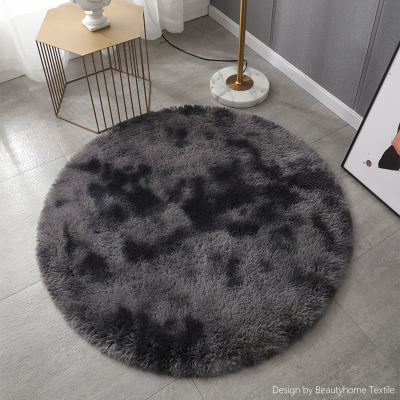 Circle Silk Wool Carpet Living Room Girl Long Wool Bedroom Hanging Basket Coffee Table Swivel Chair Rug Fluffy Floor Mat
