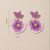 Flower Earrings Korean Elegant All-Match Fashion Silver Earrings Women's Long Online Influencer Earrings