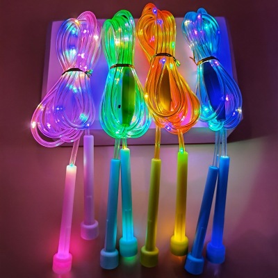 Luminous Skipping Rope Wholesale Children's Luminous Colorful LED Light Fluorescent Night Market Stall Outdoor Night Dazzling Flash Toy